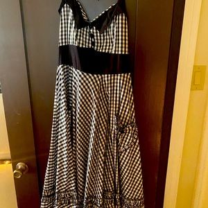 Hell Bunny Gingham Halter Dress XXL